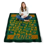 uab blazers helmet heart green quilt blanket best selling