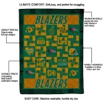 uab blazers helmet heart green quilt blanket best selling