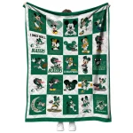 uab blazers mickey mouse motif green white quilt blanket best selling