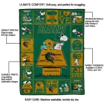 uab blazers snoopy love green quilt blanket best selling
