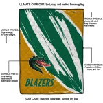 uab blazers stroke art green white quilt blanket best selling