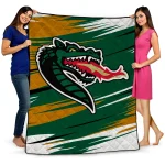 UAB Blazers Wild Lines Green White Quilt Blanket 1 uab blazers wild lines green white quilt blanket best selling
