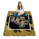 ucf knights block border gold quilt blanket best selling