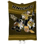ucf knights disney football gold quilt blanket best selling