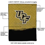 ucf knights dot illusion gold quilt blanket best selling