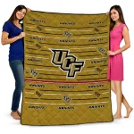 ucf knights handdrawn stripes gold quilt blanket best selling