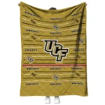 ucf knights handdrawn stripes gold quilt blanket best selling