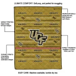 ucf knights handdrawn stripes gold quilt blanket best selling