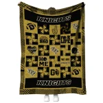 ucf knights helmet heart gold quilt blanket best selling