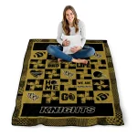 ucf knights helmet heart gold quilt blanket best selling