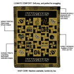 ucf knights helmet heart gold quilt blanket best selling
