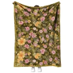 ucf knights hibiscus foliage gold quilt blanket best selling