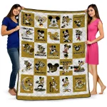 ucf knights mickey mouse motif gold white quilt blanket best selling