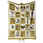 ucf knights mickey mouse motif gold white quilt blanket best selling