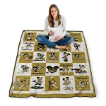 ucf knights mickey mouse motif gold white quilt blanket best selling