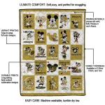 ucf knights mickey mouse motif gold white quilt blanket best selling