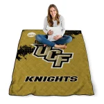 ucf knights paint trail gold quilt blanket best selling