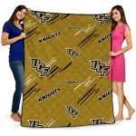 ucf knights sketch lines gold quilt blanket best selling