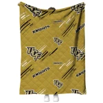 ucf knights sketch lines gold quilt blanket best selling