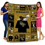 ucf knights snoopy love gold quilt blanket best selling