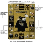 ucf knights snoopy love gold quilt blanket best selling