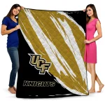 ucf knights stroke art gold white quilt blanket best selling