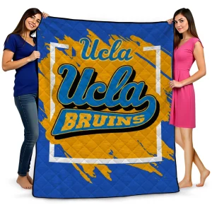ucla bruins block border blue quilt blanket best selling