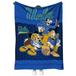 ucla bruins disney football blue quilt blanket best selling