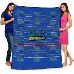 ucla bruins handdrawn stripes blue quilt blanket best selling