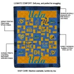 ucla bruins helmet heart blue quilt blanket best selling