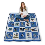 ucla bruins mickey mouse motif blue white quilt blanket best selling