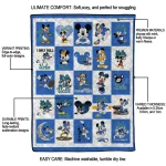 ucla bruins mickey mouse motif blue white quilt blanket best selling