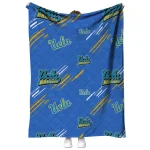 ucla bruins sketch lines blue quilt blanket best selling