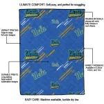 ucla bruins sketch lines blue quilt blanket best selling