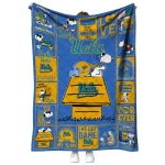 ucla bruins snoopy love blue quilt blanket best selling