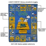 ucla bruins snoopy love blue quilt blanket best selling