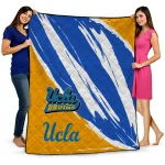 UCLA Bruins Stroke Art Blue White Quilt Blanket 1 ucla bruins stroke art blue white quilt blanket best selling