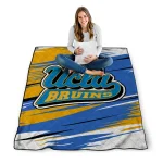 ucla bruins wild lines blue white quilt blanket best selling