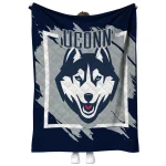 uconn huskies block border blue quilt blanket best selling