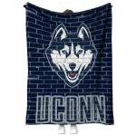 uconn huskies brick grid blue quilt blanket best selling