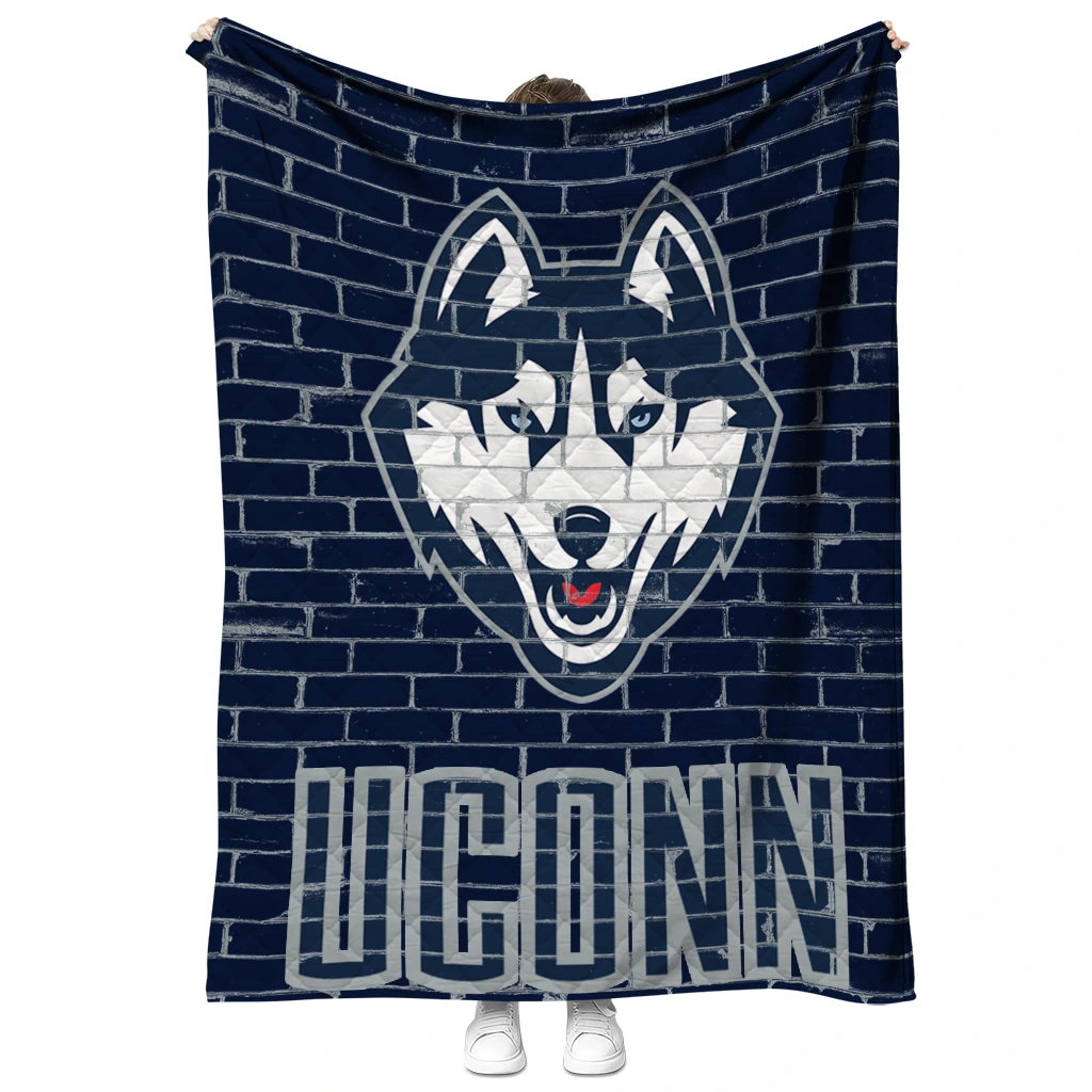 uconn huskies brick grid blue quilt blanket fashion forward uconn huskies brick grid blue quilt blanket fashion forward