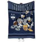 uconn huskies disney football blue quilt blanket best selling
