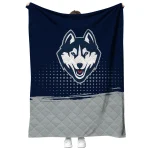 uconn huskies dot illusion blue quilt blanket best selling