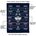 uconn huskies handdrawn stripes blue quilt blanket best selling