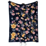 uconn huskies hibiscus foliage blue quilt blanket best selling