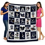 uconn huskies mickey mouse motif blue white quilt blanket best selling