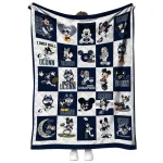 uconn huskies mickey mouse motif blue white quilt blanket best selling