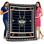uconn huskies mickey player blue quilt blanket best selling