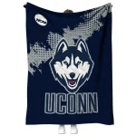 uconn huskies paint trail blue quilt blanket best selling