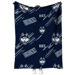 uconn huskies sketch lines blue quilt blanket best selling